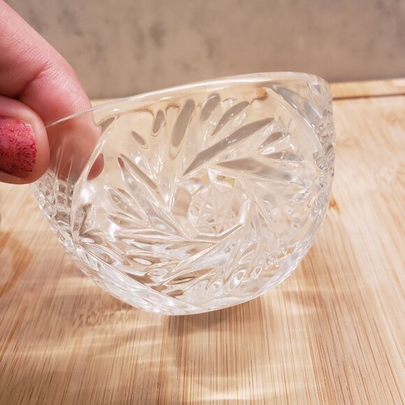 Antique Crystal Milk and Creamer cups made in Yogoslavia - Picture 6 of 9